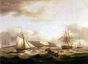 Cutter Passing Astern of a Frigate
